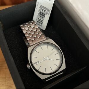 Nixon time teller watch dark steel